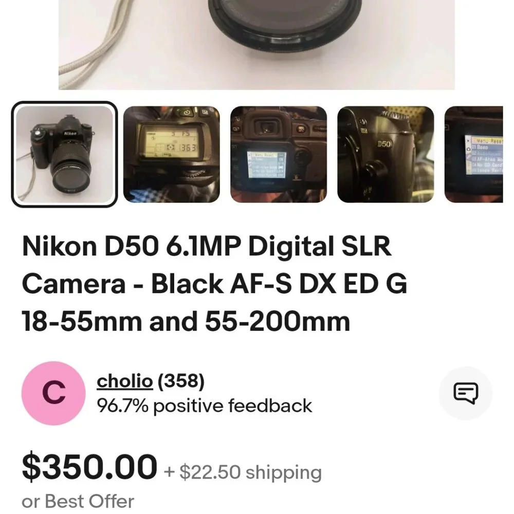 Nikon D50 6.1MP digital SLR Camera-Black Nikon NIKKOR 75-240mm Lens